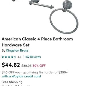 Bathroom hardware.